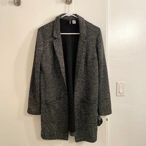 Grey Marled Sweater Coat, Size S